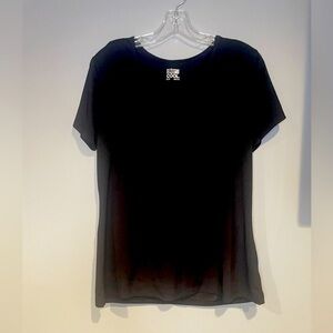 32 Degrees Cool T-Shirt Womens XL Black Scoop Neck Short Sleeve Soft